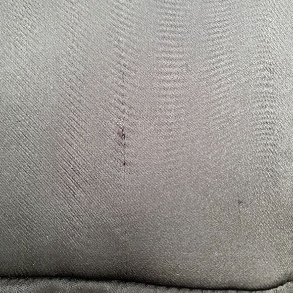 ZARA Black Satin Effect Spaghetti Strap Sweetheart Neckline Ruched Midi Dress M - Picture 12 of 12